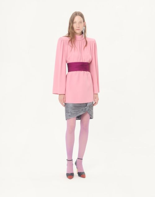 Valentino - Plissiertes Cady Couture Top - Rosa - Frau - Blusen Und Tops