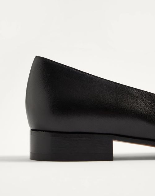 Valentino Garavani - Valet Du Roi Kidskin Ballerina 25mm - Black/coffe - Woman - Ballerinas