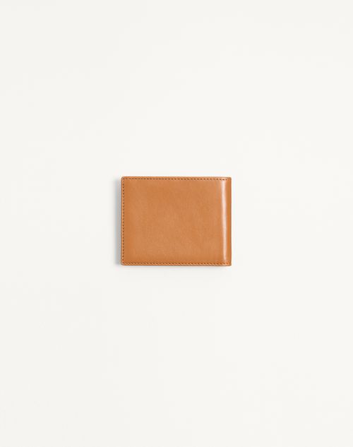 Valentino Garavani - Valentino Garavani Viva Superstar Nappa Leather Wallet - Black/spice - Man - Wallets And Small Leather Goods