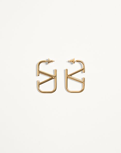 Valentino Garavani - Vlogo Signature Metal Earrings - Gold - Woman - Jewellery