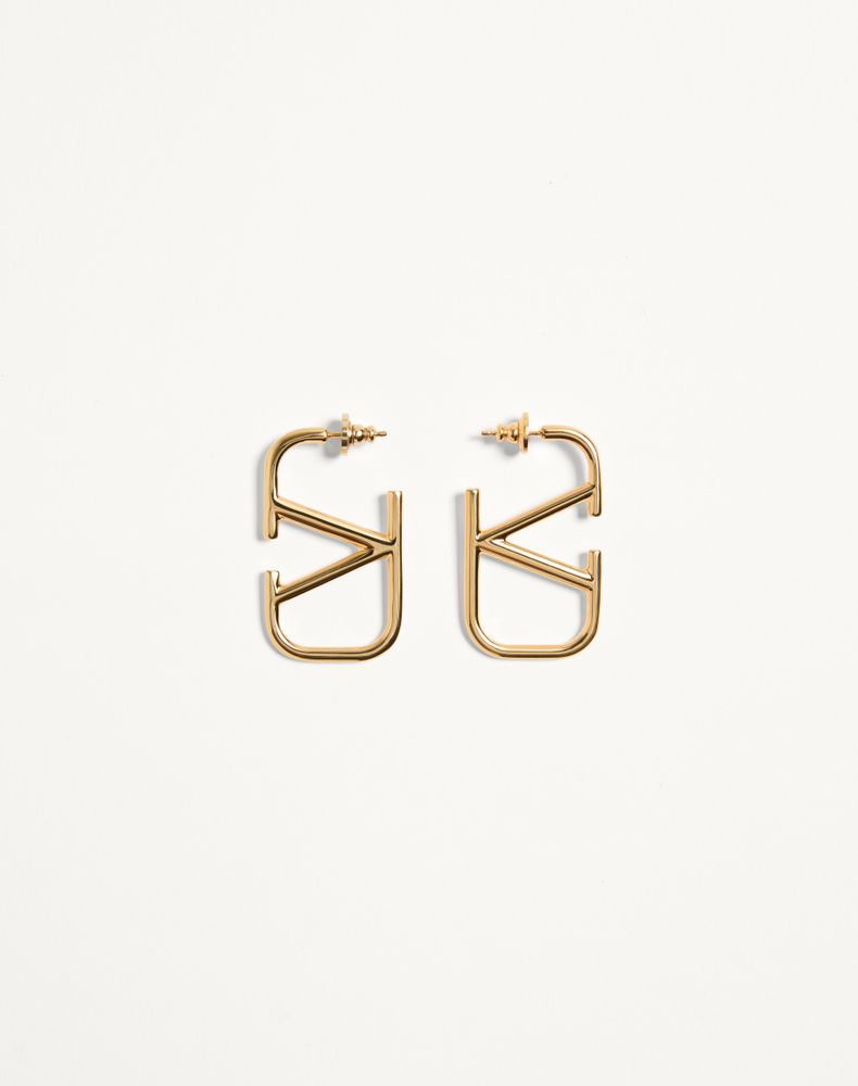 Valentino Garavani Women's Gold Vlogo Signature Metal Earrings Woman Uni