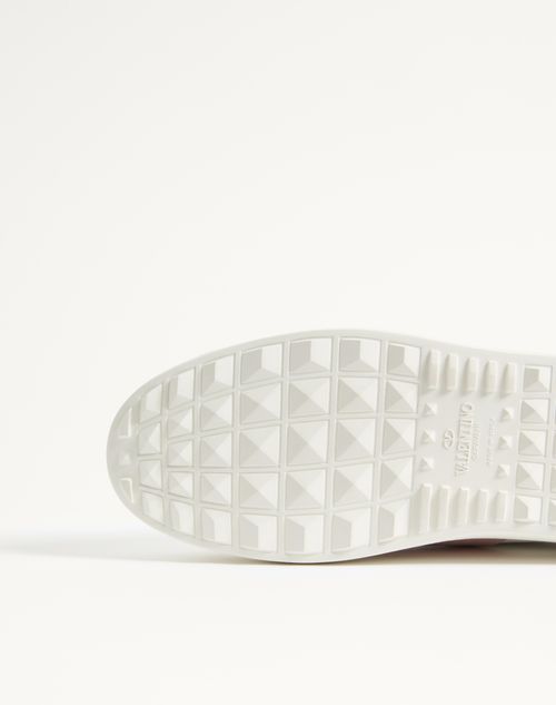 Valentino Garavani - Open Sneaker In Calfskin Leather - White/rose Quartz - Woman - Shoes