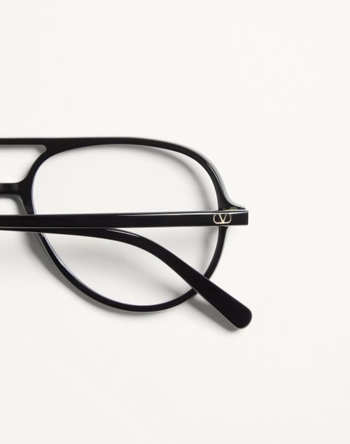 Valentino - Runde Acetat-brille - Schwarz - Unisex - Sonnenbrillen