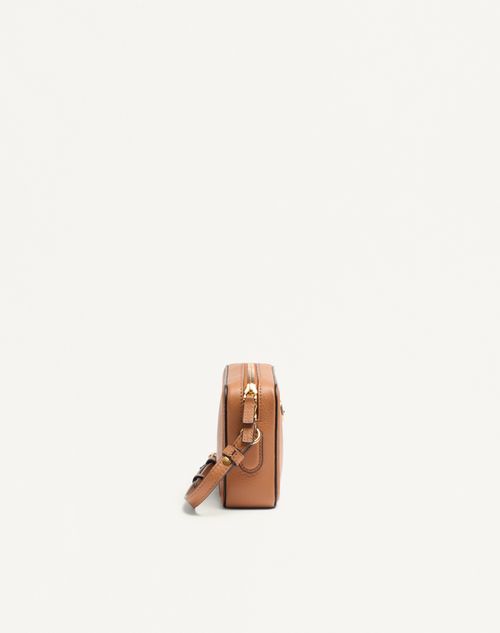 Valentino Garavani - Valentino Garavani Alltime Mini Shoulder Bag In Grainy Calfskin - Almond - Woman - Clutches