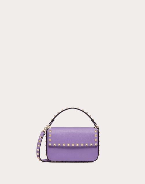 Valentino Garavani Rockstud Grainy Calfskin Pouch Woman Wisteria Uni