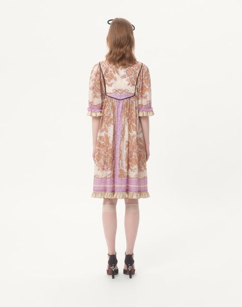 Valentino - Georgette Lurex Dress With Voyage Imaginaire Print - Multicolor - Woman - Dresses