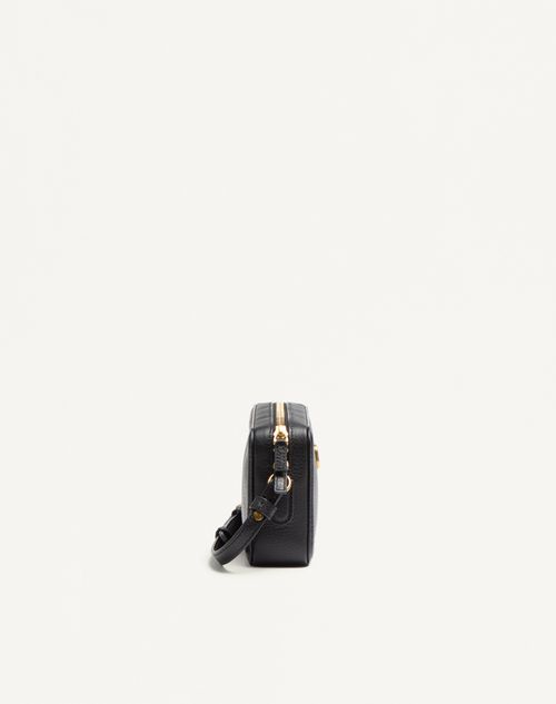 Valentino Garavani - Valentino Garavani Alltime Mini Shoulder Bag In Grainy Calfskin - Black - Woman - Clutches