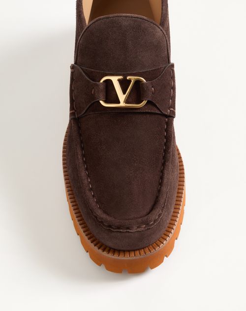 Valentino Garavani - Bota Al Tobillo Lord Chunky De Serraje - Testa Di Moro - Hombre - Botas