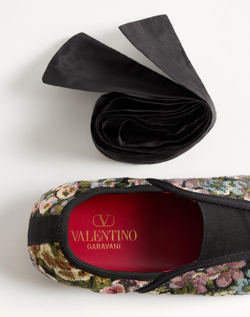 Valentino Garavani - Rythmika Ballerina In Après L'hiver Jacquard Fabric - Animal Print - Woman - Ballerinas