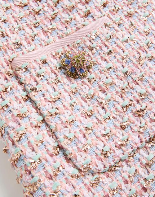 Valentino - Embroidered Ribbon Tweed Short Dress - Multicolour - Woman - Dresses