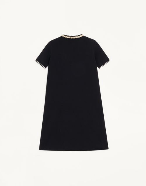 Valentino - Embroidered Stretch Viscose Dress - Black - Woman - Dresses