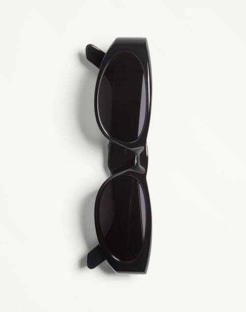 Valentino - Geometric Acetate Eyewear - Black/gray - Unisex - Eyewear