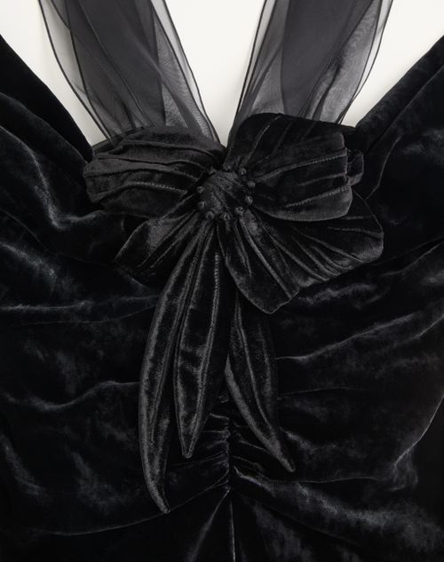 Valentino - Velvet Dress - Black - Woman - Dresses