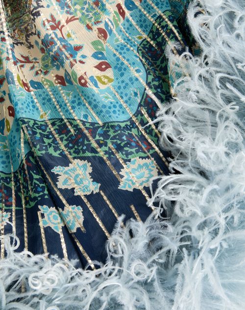 Valentino - Pekin Midi Dress With Voyage Imaginaire Paisle - Multicolor - Woman - Dresses