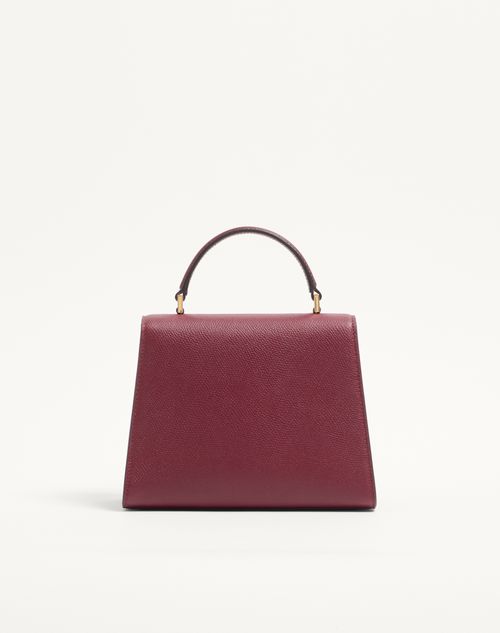 Valentino Garavani - Valentino Garavani Vsling Small Handbag In Grainy Calfskin - Cherry - Woman - Top Handle Bags