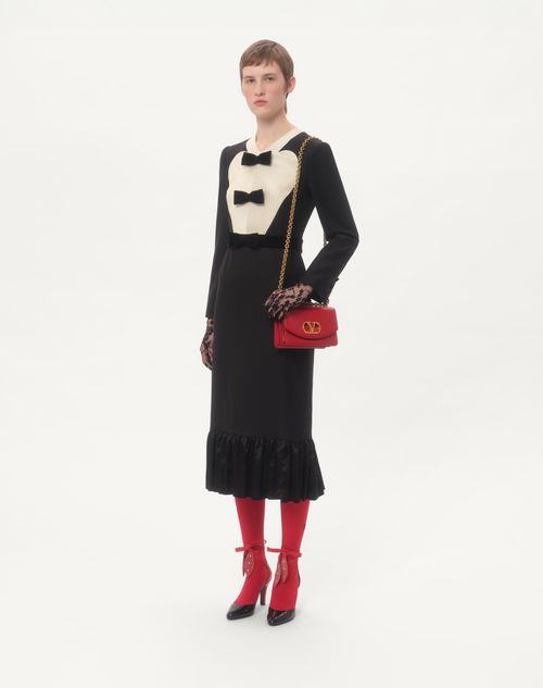Valentino Garavani - Small Valentino Garavani Vain Shoulder Bag In Shiny Calfskin - Rosso Valentino - Woman - Shoulder Bags