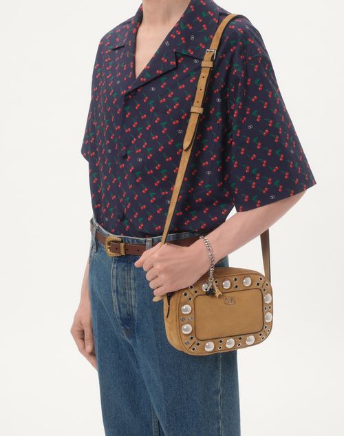 Valentino - Cotton Poplin Bowling Shirt With Cherryfic Print - Blue - Man - Shirts