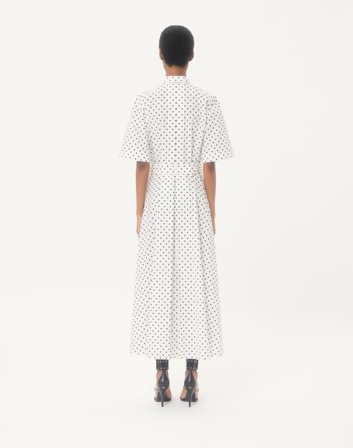 Valentino - Poplin Plusdepois Print Midi Dress - White/ Black - Woman - Dresses