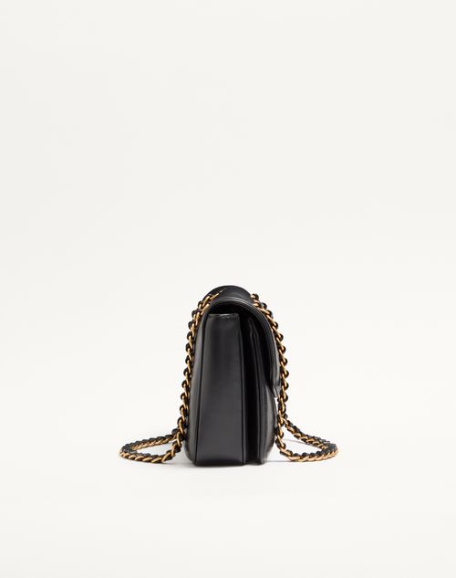 Valentino Garavani - Valentino Garavani Djuna Medium Chain Bag In Nappa Leather - Black - Woman - Shoulder Bags