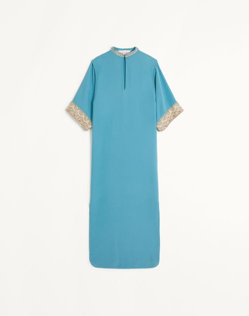 Valentino - Kaftan Dress In Embroidered Cady Couture - Sky Blue - Woman - Gowns