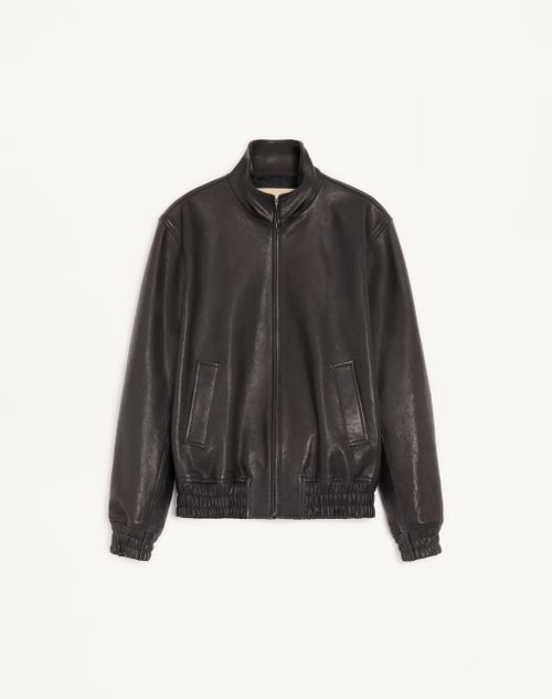 Valentino - Valentino Leather Jacket - Black - Man - Outerwear