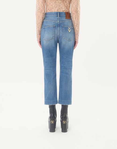 Valentino - Denim Pants - Denim - Woman - Denim