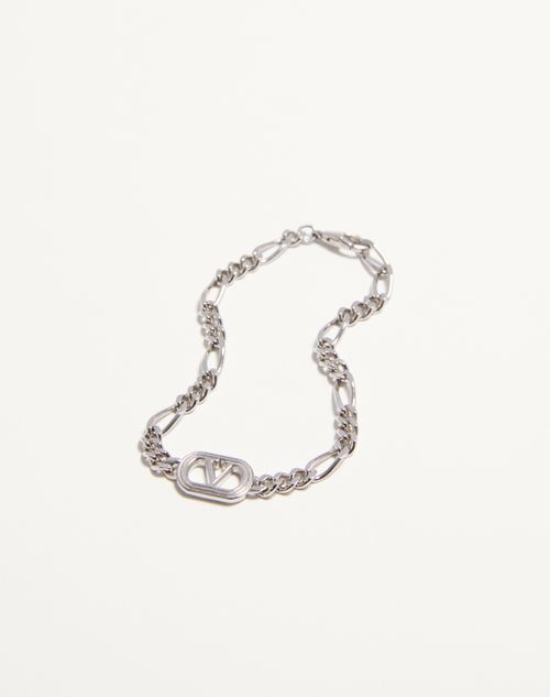 Valentino Garavani - Valentino Ovalette Metal Bracelet - Transparent - Man - Jewellery