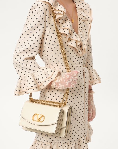 Valentino - Vestido Corto De Crepe Couture Con Estampado Plusdepois - Abedul/negro - Mujer - Vestidos