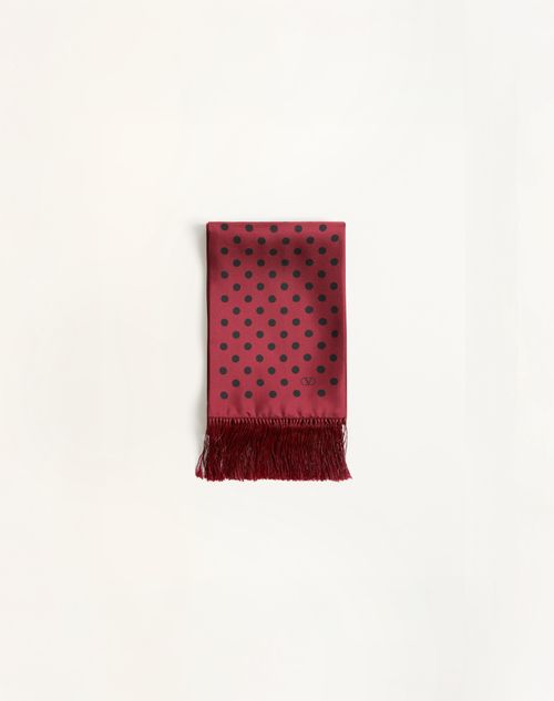 Valentino Garavani - Plusdepois Silk Bandeau Scarf With Fringe - Red/black - Man - Soft Accessories
