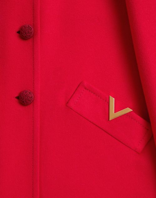 Valentino - Compact Drap Coat - Paris - Woman - Coats And Outerwear
