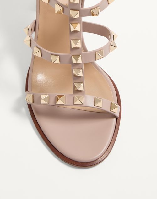 Valentino Garavani - Rockstud Ankle Strap Sandal 90 Mm - Poudre - Woman - Sandals