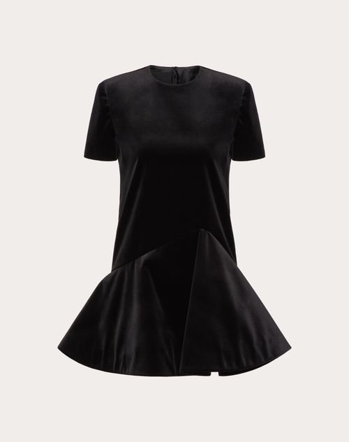 Shop Valentino Robe Courte En Velours Femme Noir 50