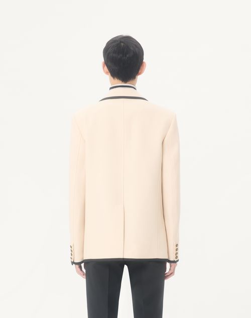 Valentino - Valentino Single-breasted Wool Gabardine Jacket - Cream - Man - Coats And Blazers