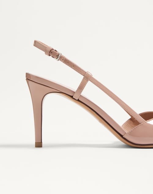 Valentino Garavani - Vlogo Signature Patent Leather Slingback Pump 80mm - Rose Cannelle - Woman - Pumps And Slingbacks