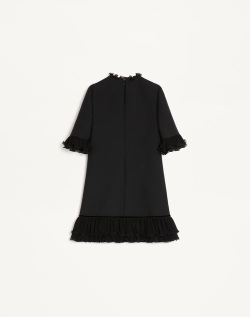 Valentino - Abito Corto In Crepe Couture - Nero - Donna - Abiti