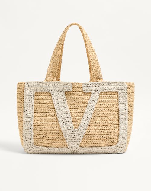Valentino Large Raffia Viva Superstar Crochet Tote Bag