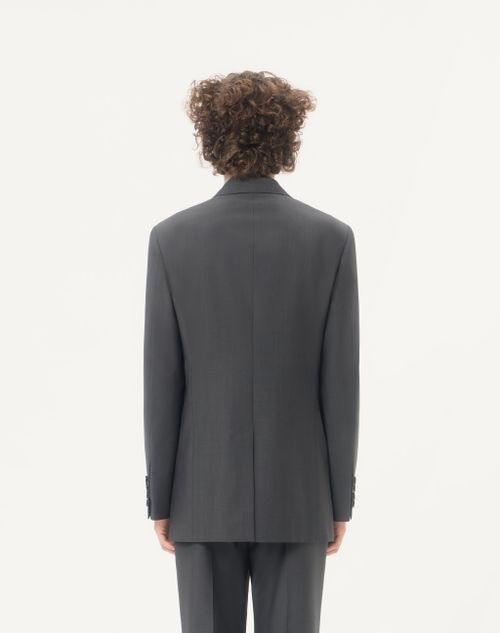 Valentino - Valentino Single-breasted Wool Jacket - Dark Grey - Man - Coats And Blazers