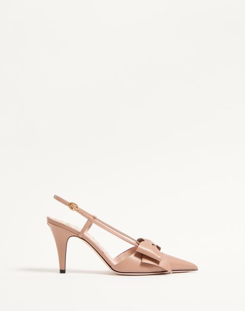 Valentino Bowow 85 Leather Slingback Pumps In Rose Cannelle
