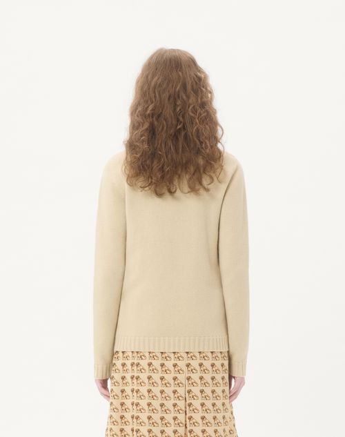 Valentino - Chez Valentino Sweater - Birch/black - Woman - Knitwear