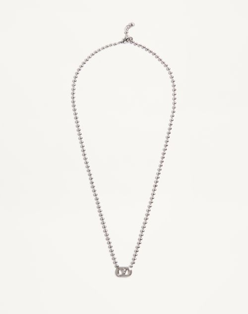 Valentino Garavani - Ovalette Metal Necklace - Transparent - Man - Jewelry