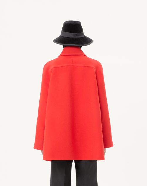 Valentino - ヴァレンティノ ウールドラップ シングルブレスト コート - レッド - メンズ - コート＆ブレザー