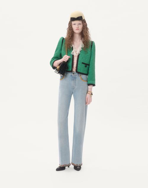 Valentino - Apres L'hiver Floral Matelassé Jacket - Green - Woman - Jackets And Blazers
