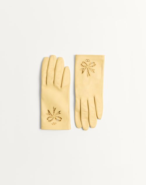 Valentino Garavani Vlogo Signature Nappa Gloves Woman Multicolour 8 In Multicolour
