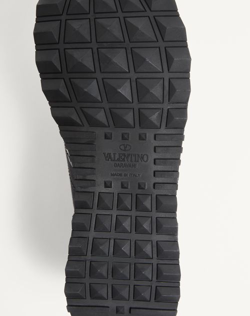 Valentino Garavani - Rockrunner Camouflage Noir Metallic Sneaker - Black - Man - Sneakers