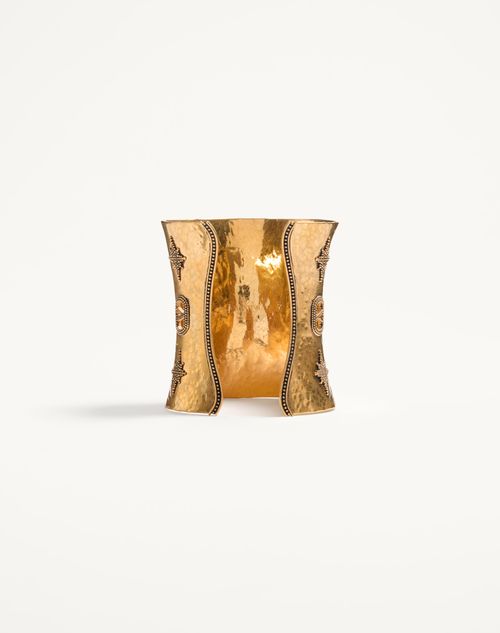 Valentino Garavani - Cuffy Antiqued Metal Bracelet - Antique Brass - Woman - Jewellery